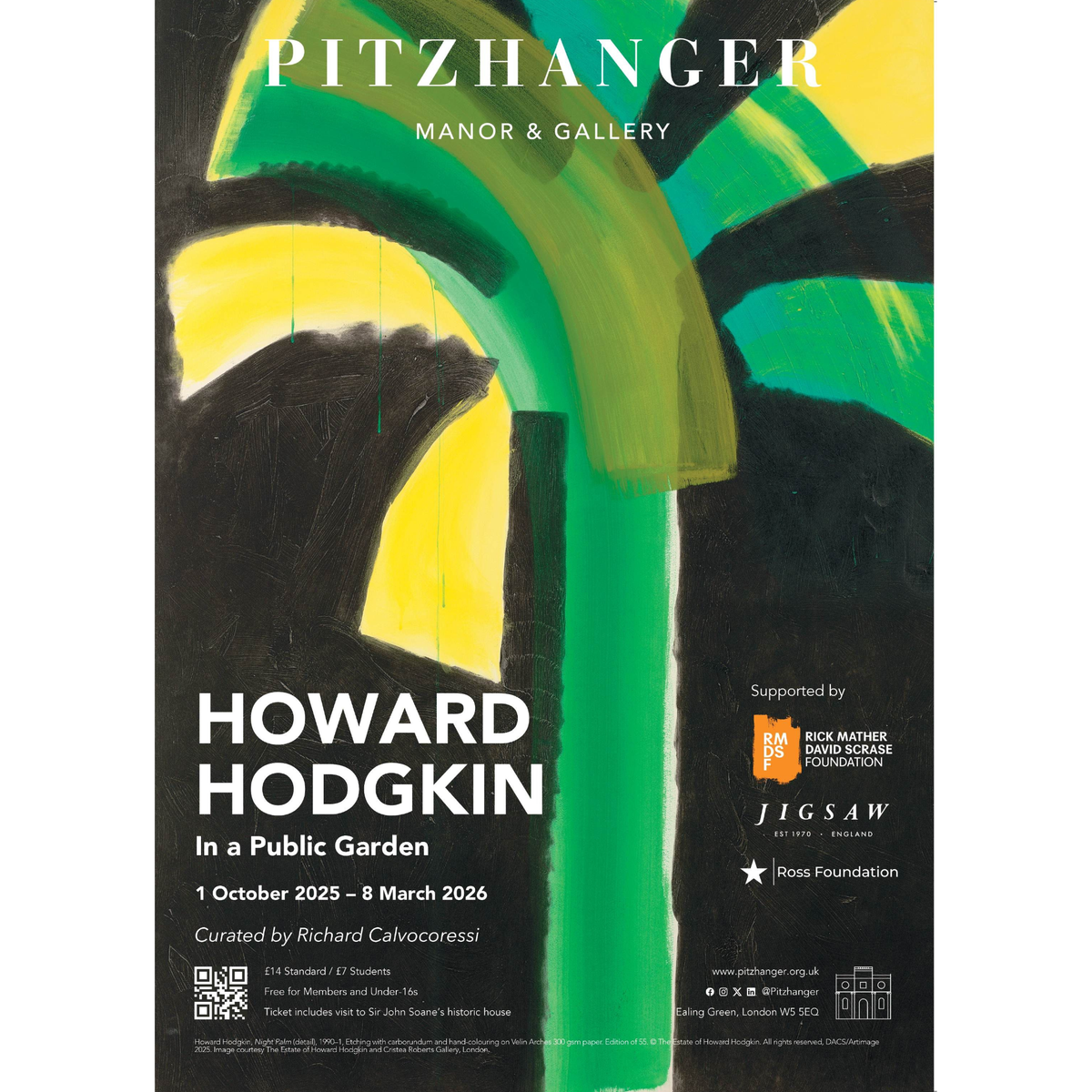 Howard Hodgkin: In a Public Garden' A3 Exhibition Poster