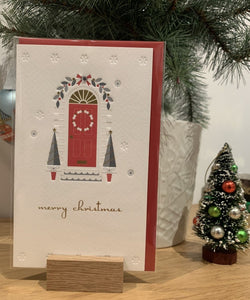Festive Door Christmas Card